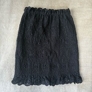 Charo Ruiz Black Textured Mini Skirt